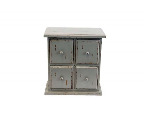 FLAT GRAY WOODEN SMALL STORAGE DRAWER 10.75"X5.75"X11.75"
