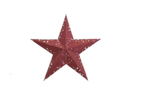 DISTRESSED RED 18" 3-D STAR