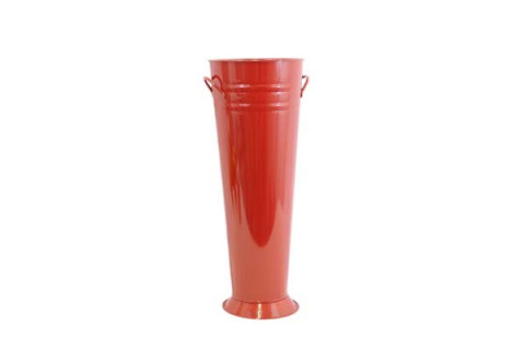 RED  FRENCH BUCKET W/HANDLE 14"Hx7"W