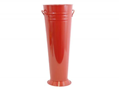 RED RENCH BUCKET W/HANDLE 8.5"LX8.5"WX22"H