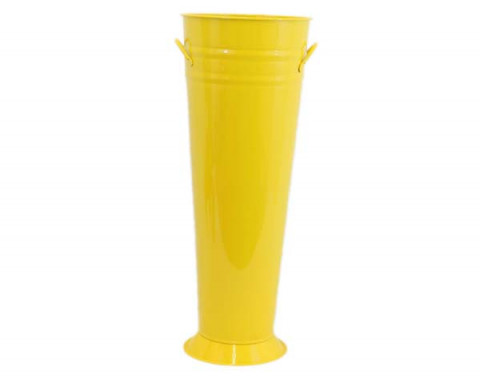 LEMON YELLOW  FRENCH BUCKET W/HANDLE 8.5"LX8.5"WX22"H