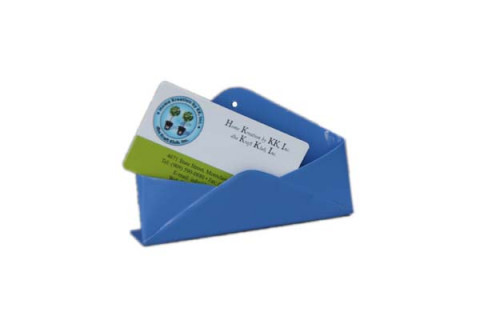 SKY BLUE MINI GIFT AND BUSINESS CARD ENVELOPE WITH STAND