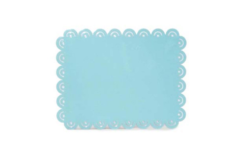 AQUA SCALLOPED MESSAGE BOARD WITH CUT OUTS