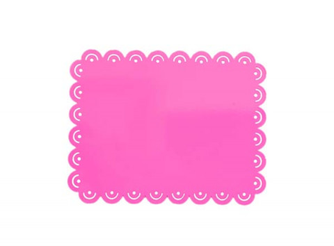 FUCHSIA SCALLOPED MESSAGE BOARD WITH CUT OUTS