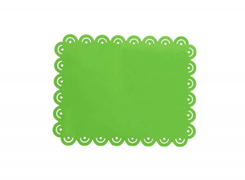 LIME GREEN SCALLOPED MESSAGE BOARD WITH CUT OUTS