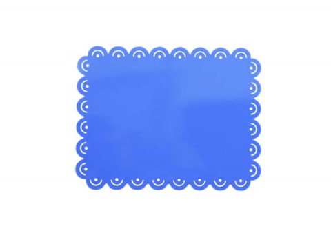 SKY BLUE SCALLOPED MESSAGE BOARD WITH CUT OUTS