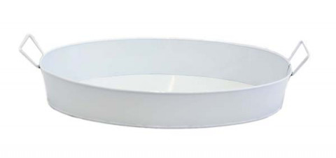 LARGE WHITE OVAL SERVING TRAY