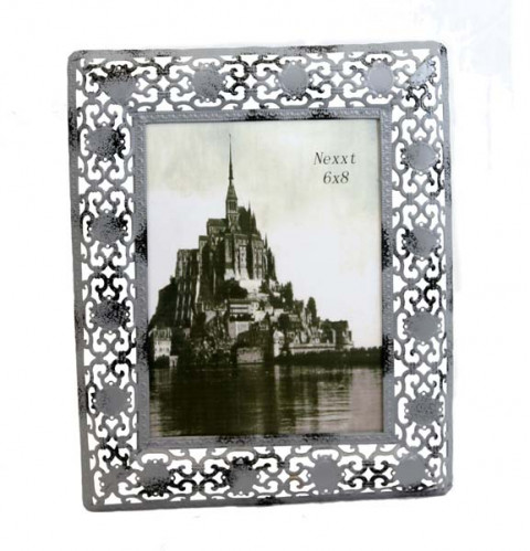 LARGE GRAY IRON PICTURE FRAME