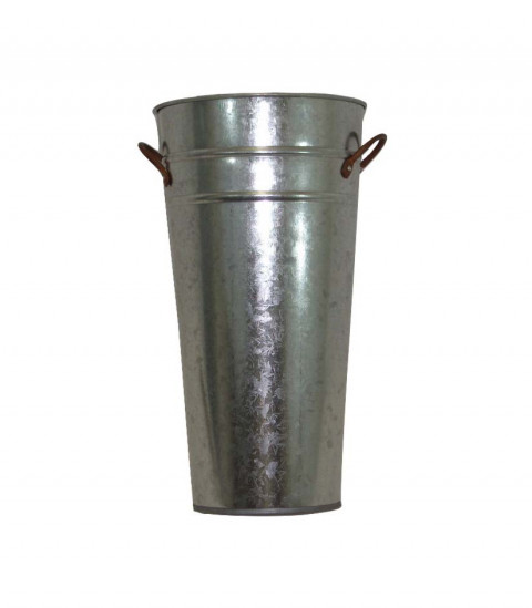 GALVANIZED LARGE. FRENCH BUCKET 22"H X 10"DIA