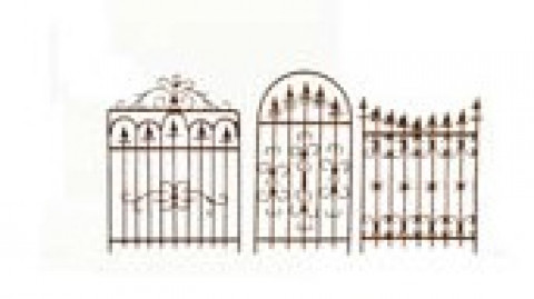 RUSTY GARDEN GATE 3 STYLES 9"H