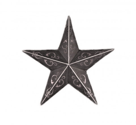 ANTIQUE BLACK LACY STAR 12"