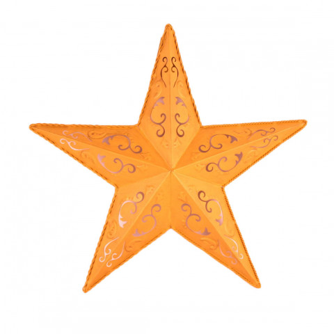 OLD YELLOW LACY STAR 18"