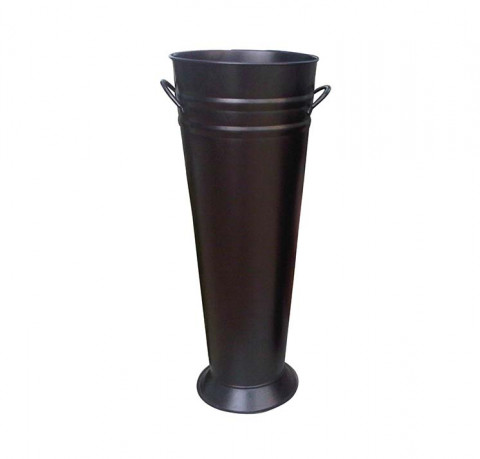 SATIN BLACK FRENCH BUCKET WITH HANDLES