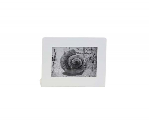 FLAT ENAMLE WHITE HORIZONTAL 4"X6" PICTURE FRAME WITH CLEAR PVC