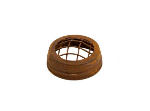 LARGE RUSTY SECTIONALIZED MASON JAR LID 3.5"