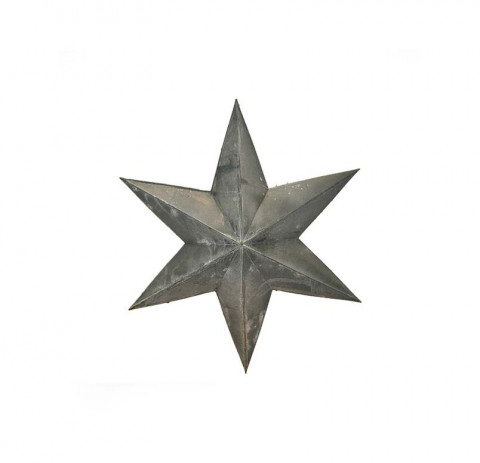 GRAY ZINC SIX POINT STAR 12"