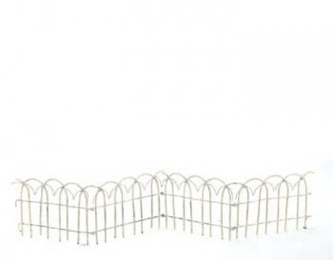 LARGE WHITE WASHED WIRE FENCE