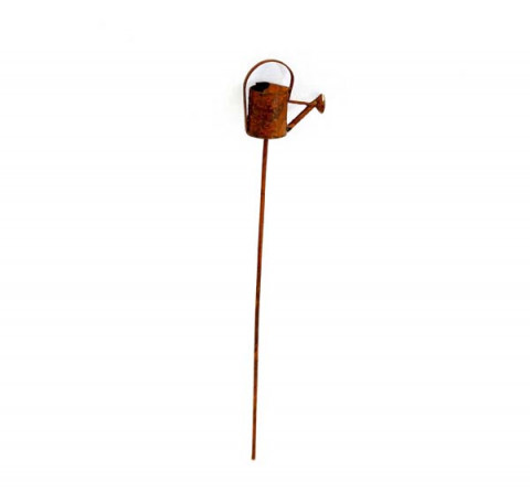 RUSTY MINI ROUND WATERING CAN PICK