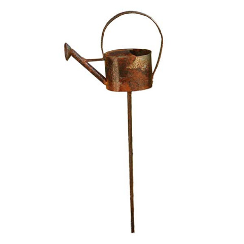 RUSTY MINI OVAL WATERING CAN PICK