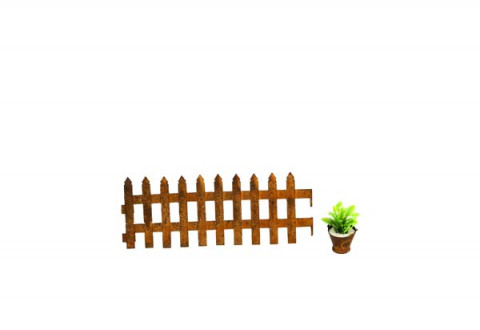 RUSTY MINI PICKET FENCE SET OF 4