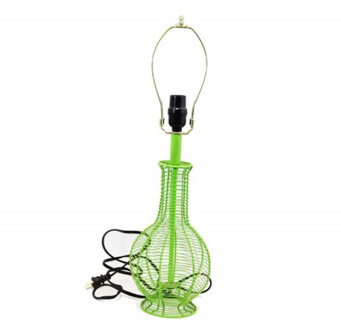 LIME GREEN WIRE LAMP