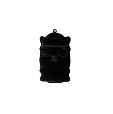 BLACK ENAMEL HANGING MAIL BOX