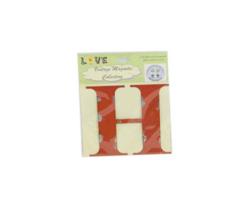 SMALL ORANGE MAGNETIC LETTER "H"