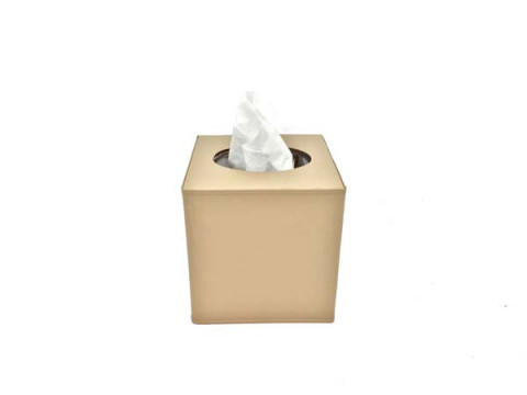 CARAMEL SQUARE TISSUE BOX NO TRIM 5"Wx5"Lx5.5"H