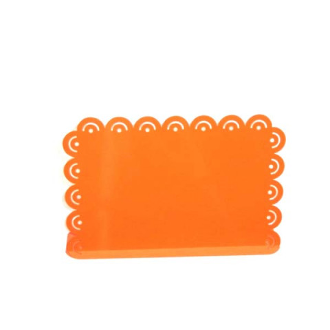 ORANGE SCALLOPED HORIZONTAL PICTURE FRAME WITH CUT OUTS