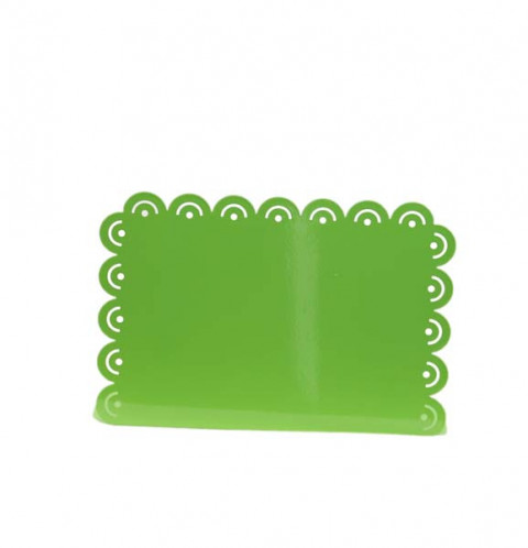 LIME GREEN SCALLOPED HORIZONTAL PICTURE FRAME WITH CUT OUTS