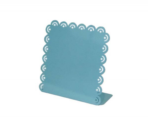 AQUA SCALLOPED VERTICAL PICTURE FRAME WITH CUT OUTS