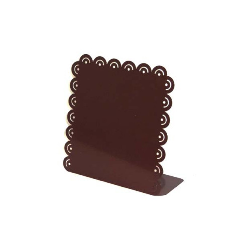 BROWN SCALLOPED VERTICAL PICTURE FRAME WITH CUT OUTS