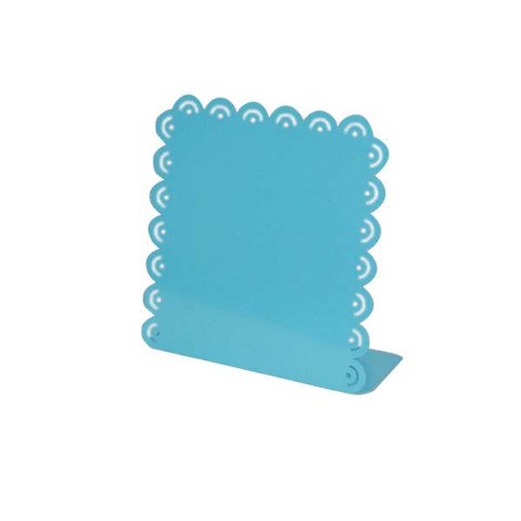 TURQUOISE SCALLOPED VERTICAL PICTURE FRAME WITH CUT OUTS