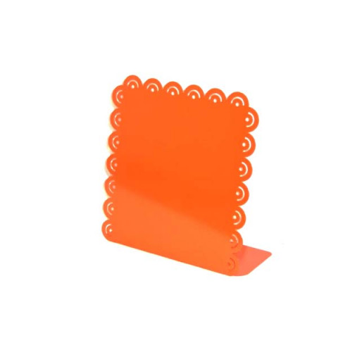 ORANGE SCALLOPED VERTICAL PICTURE FRAME WITH CUT OUTS