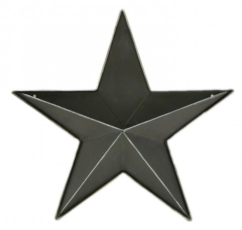 LARGE ANTIQUE BLACK  STAR POCKET