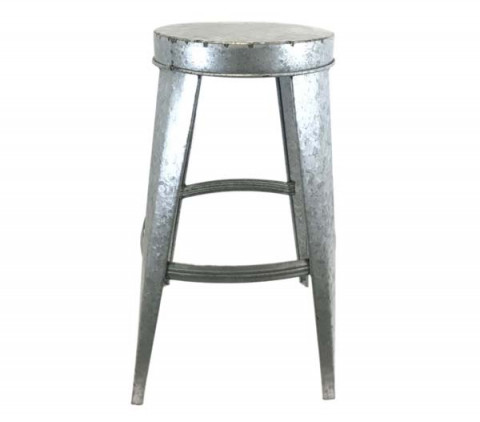 WEATHERED LOOK LARGE STOOL 13.5"X24"