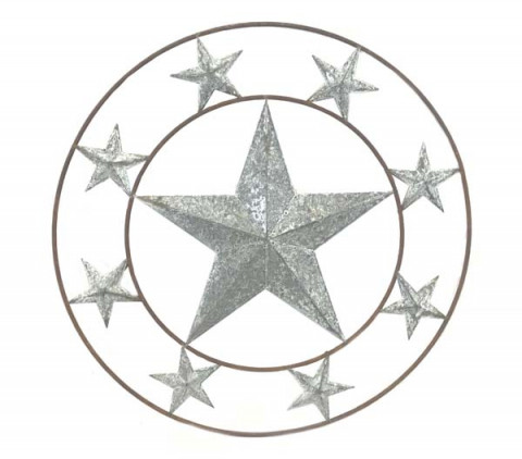 GRAY ZINC TEXAS STAR WALL DECOR