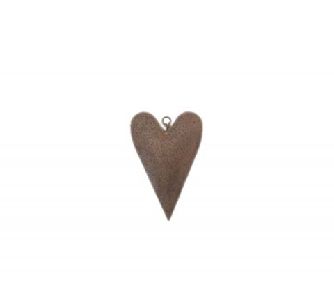 BROWN BLACK 3-D HEART 2"