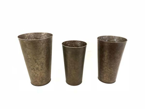 COPPER BUCKETS SET OF 3