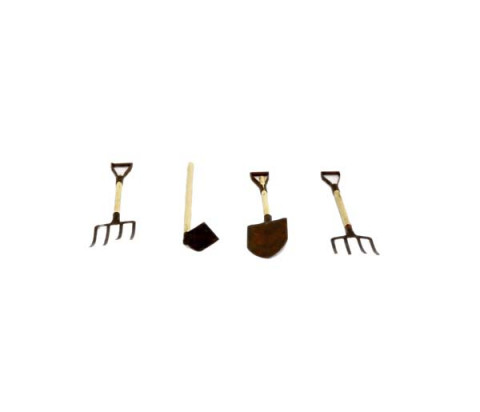 MIN RUSTY GARDEN TOOL SET S/4