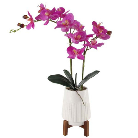 ARTIFICIAL ORCHID IN CERAMIC POT WITH STAND