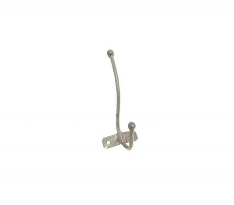 GRAY ZINC SINGLE COAT HOOK