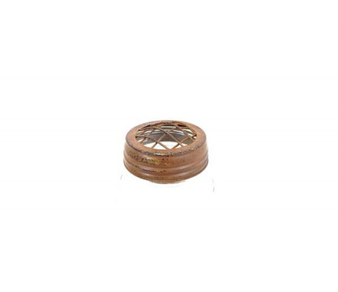 SMALL RUSTY BLACK SECTIONALIZED MASON JAR LID 2.875"