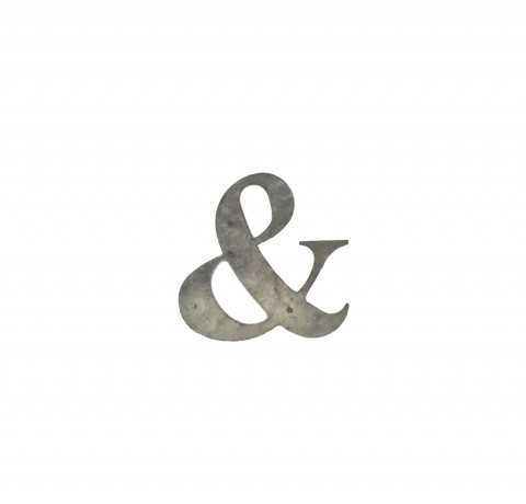 WEATHERED LOOK MAGNETIC AMPERSAND & 3.5"H