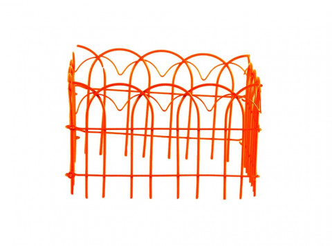 ORANGE ENAMEL WIRED FOLDING FENCE 4"x24"L/EA