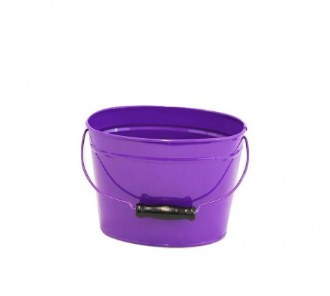 PURPLE ENAMEL OVAL BUCKET 5.5"x6"