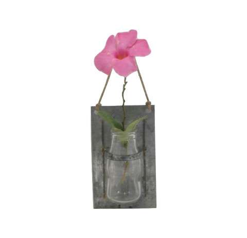 HANGING FLOWER GLASS JAR HOLDER WITH JAR