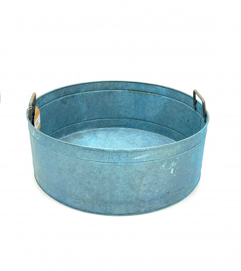 COPPER GREEN WASH TUB WITH NO STAND 19"WX8.5"H