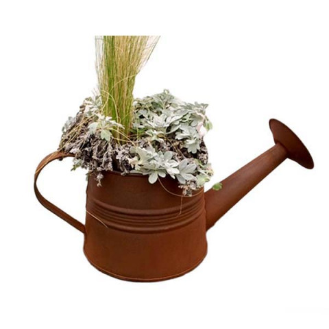 RUSTY WATERING CAN PLANTER 13"x6"x7.5