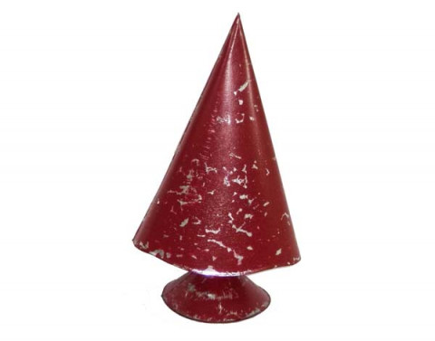 LARGE DISTRESSED RED CHRISTMAS TREE